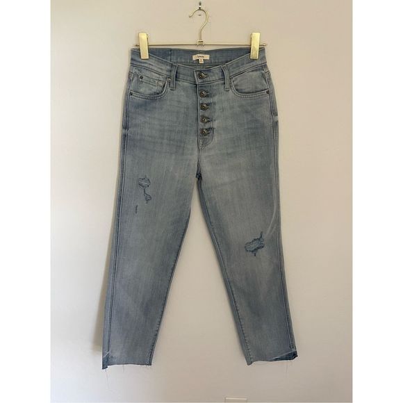 SPLENDID High Waist Destroyed Straight Crop Jean Size 28 NWT - Picture 1 of 8